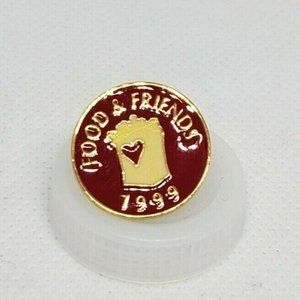 Vintage 1999 Food And Friends Red Canada ASI 53697 Lapel Hat Button Pin